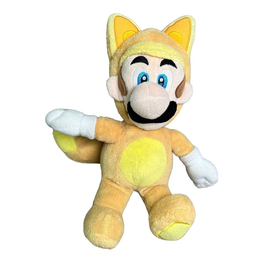 Super Mario 3D Land Little Buddy Yellow Tanooki Raccoon Mario 9" Plush Nintendo